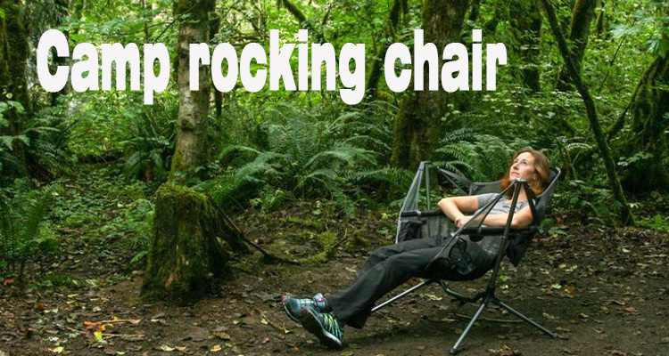 Portable aluminum folding foldable  recliner reclining lightweight outdoor swing stargaze camping rocking chair with cup holder