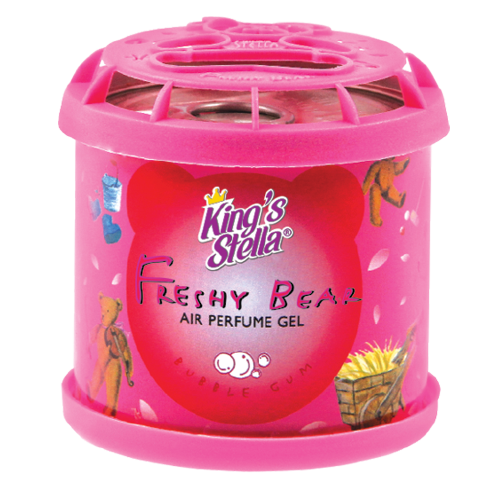 KING'S STELLA Freshy Bear Gel  Lemon Fragrance 80g., OEM air freshener household and car freshener