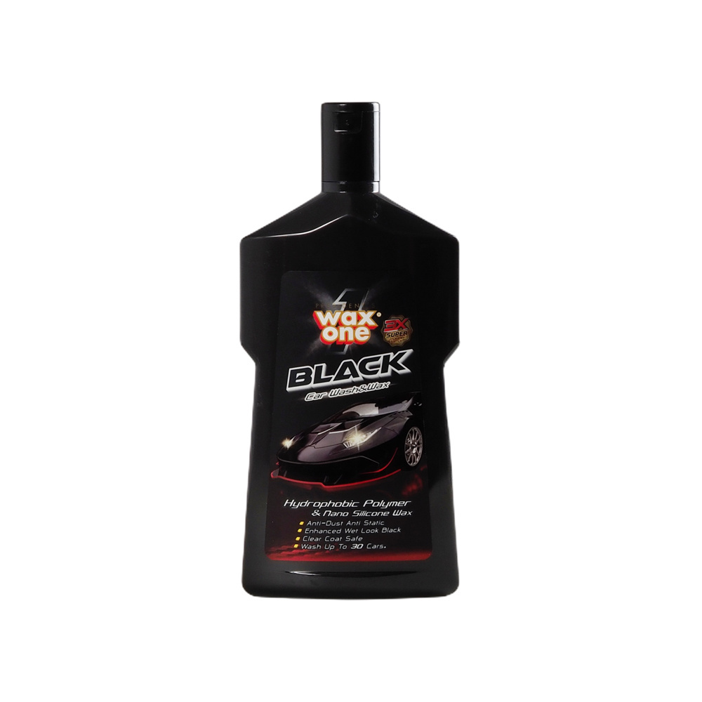 [Dist. Needed] WaxOne Car Care Cleaner Black Car Wash and Wax Shampoo Liquid 650ML