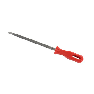 Professional manual metal triangular file with plastic handle