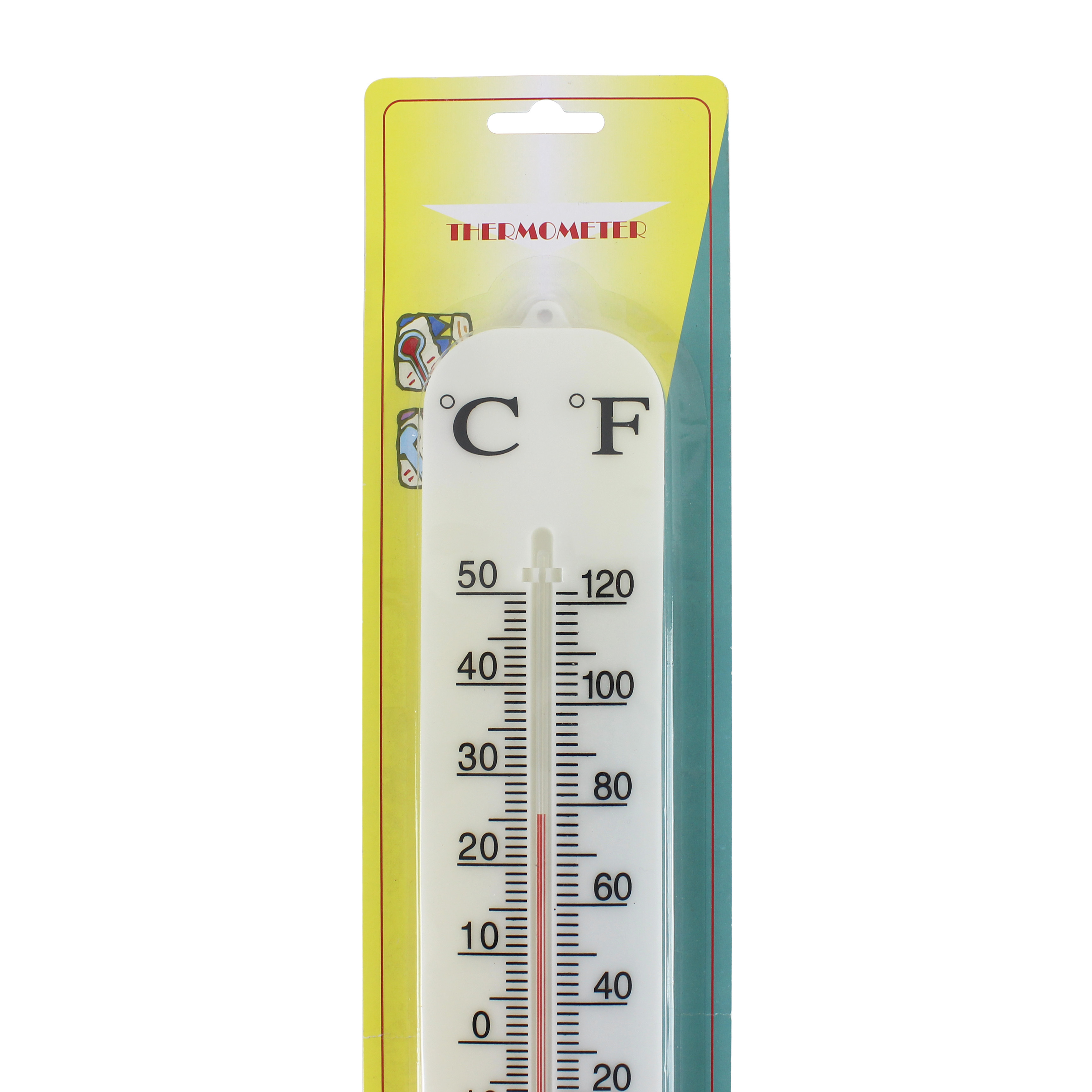 Plastic case wall thermometer indoor glass thermometer