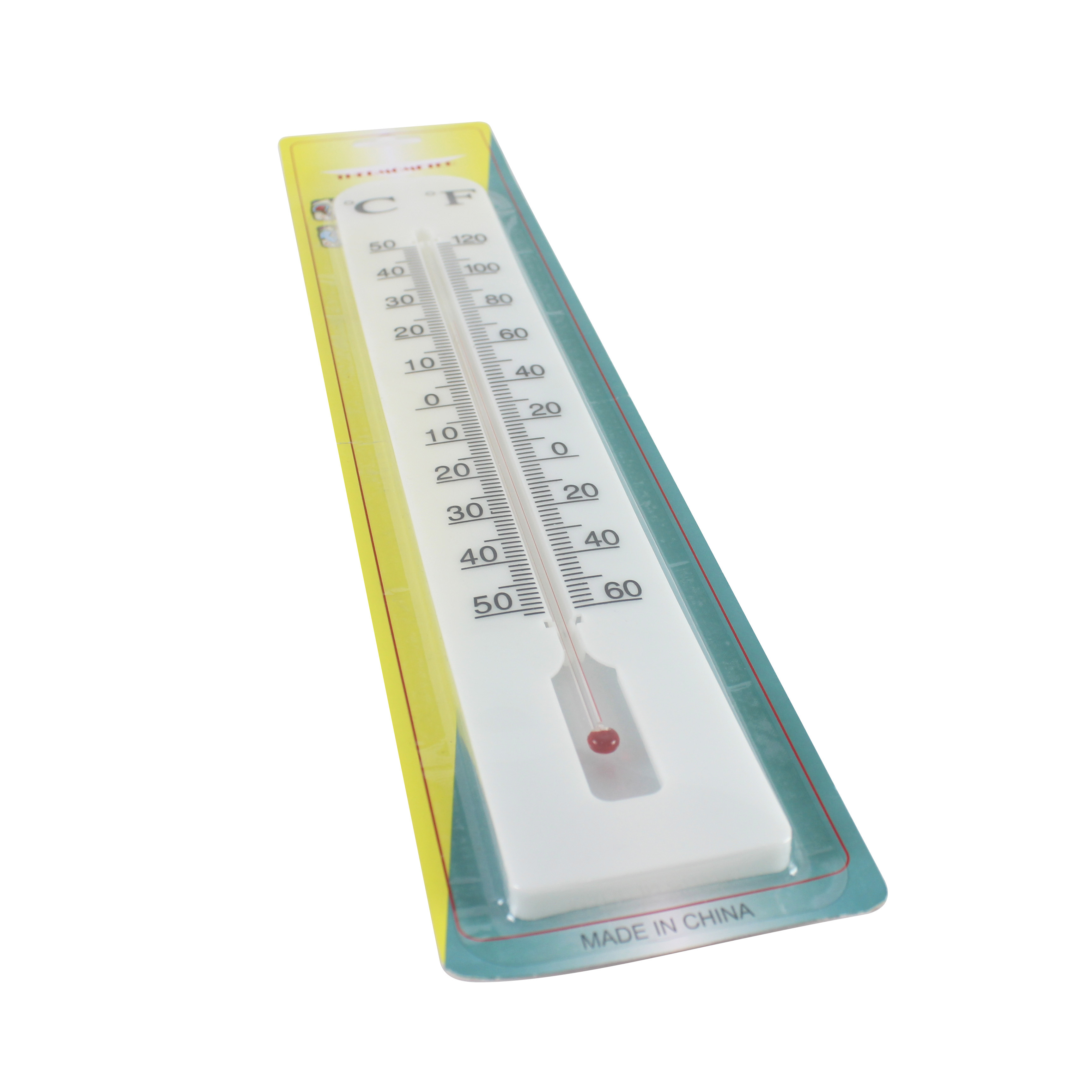 Plastic case wall thermometer indoor glass thermometer