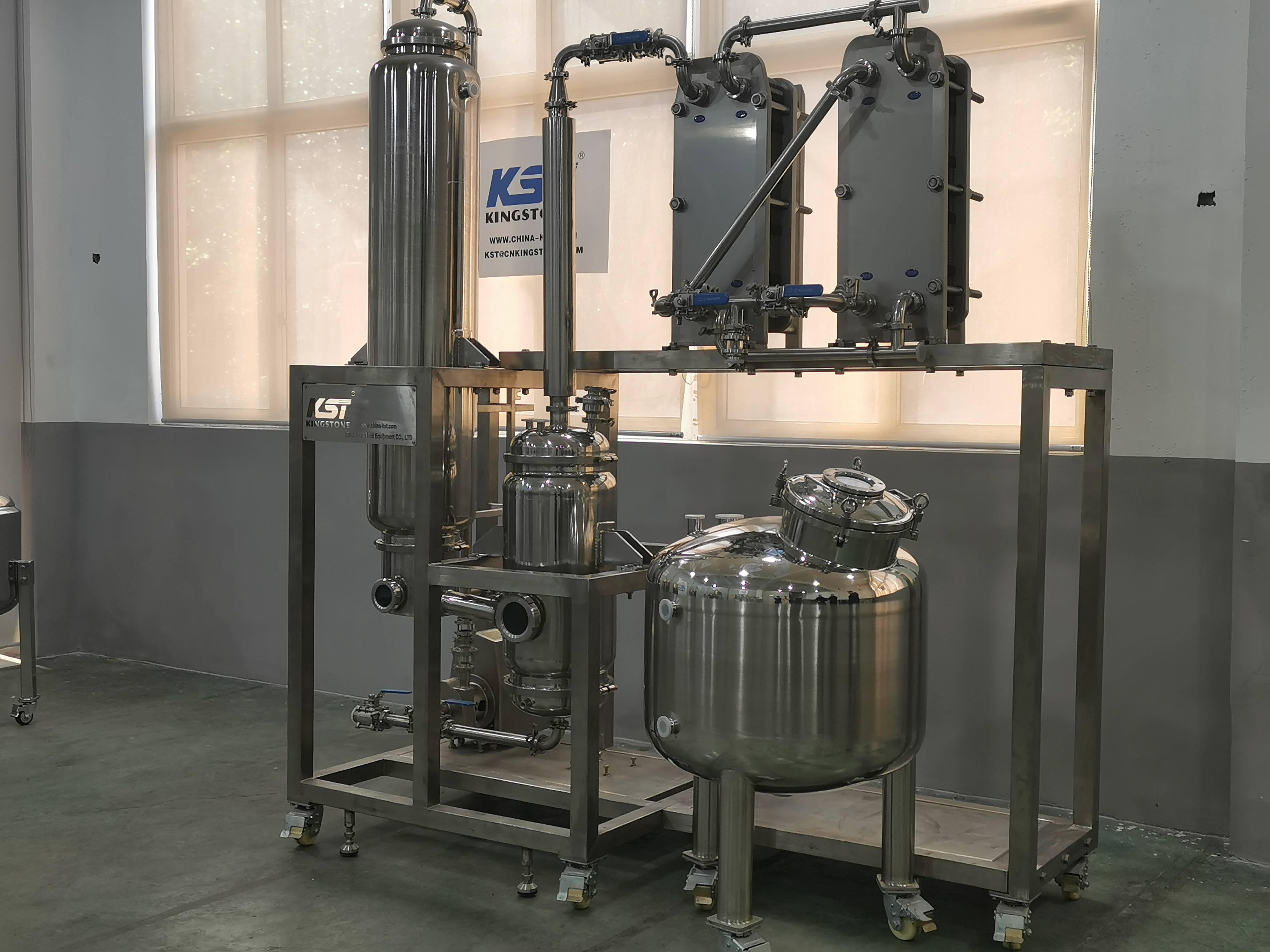 Falling Film Evaporator for Ethanol Recovery heat exchanger