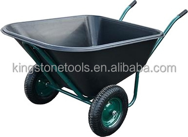 200L Large Poly tray Double Wheel Garden plastic tray wheelbarrow WB9800