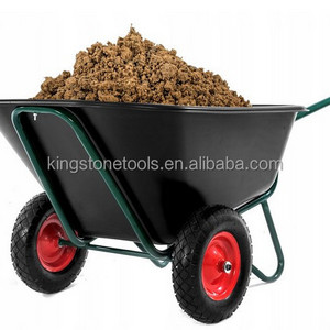 200L Large Poly tray Double Wheel Garden plastic tray wheelbarrow WB9800