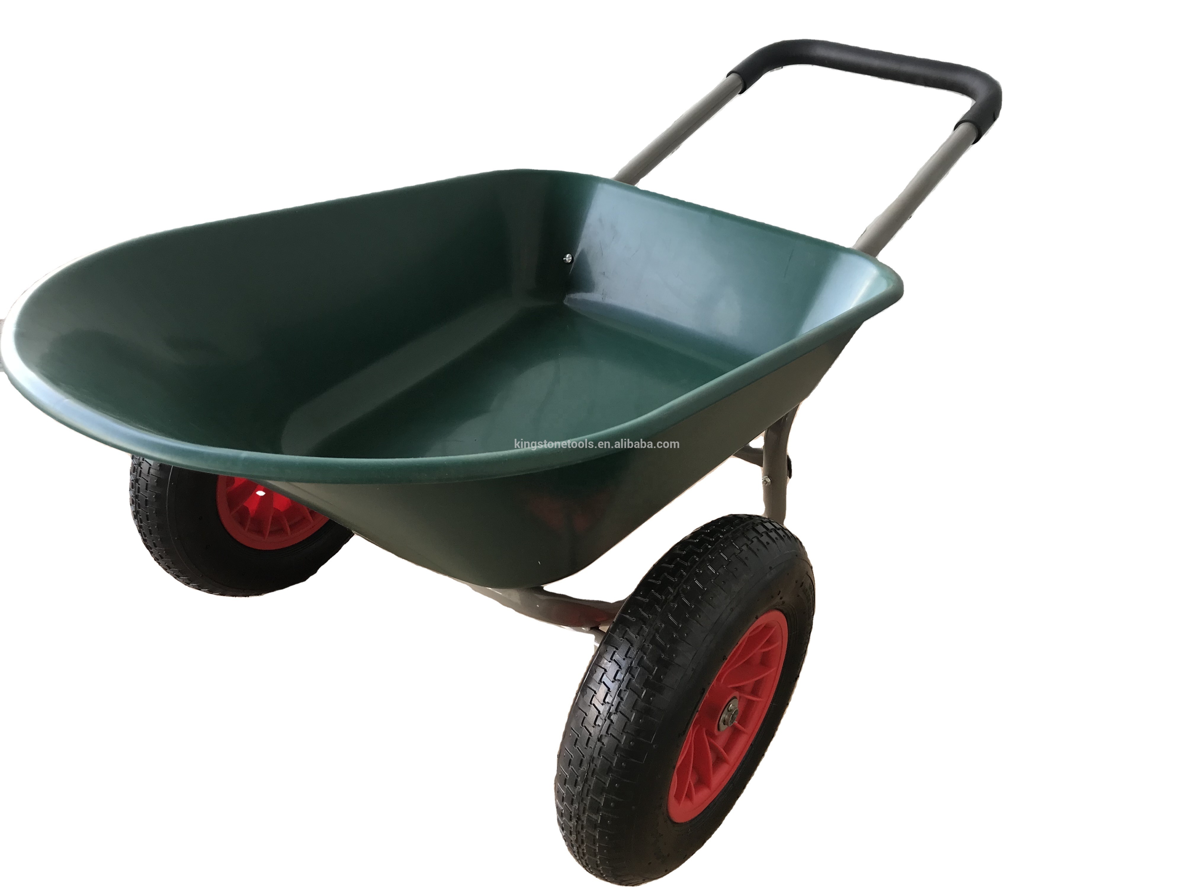 Two Wheel Poly Plastic Tray Garden Yard Wheelbarrow