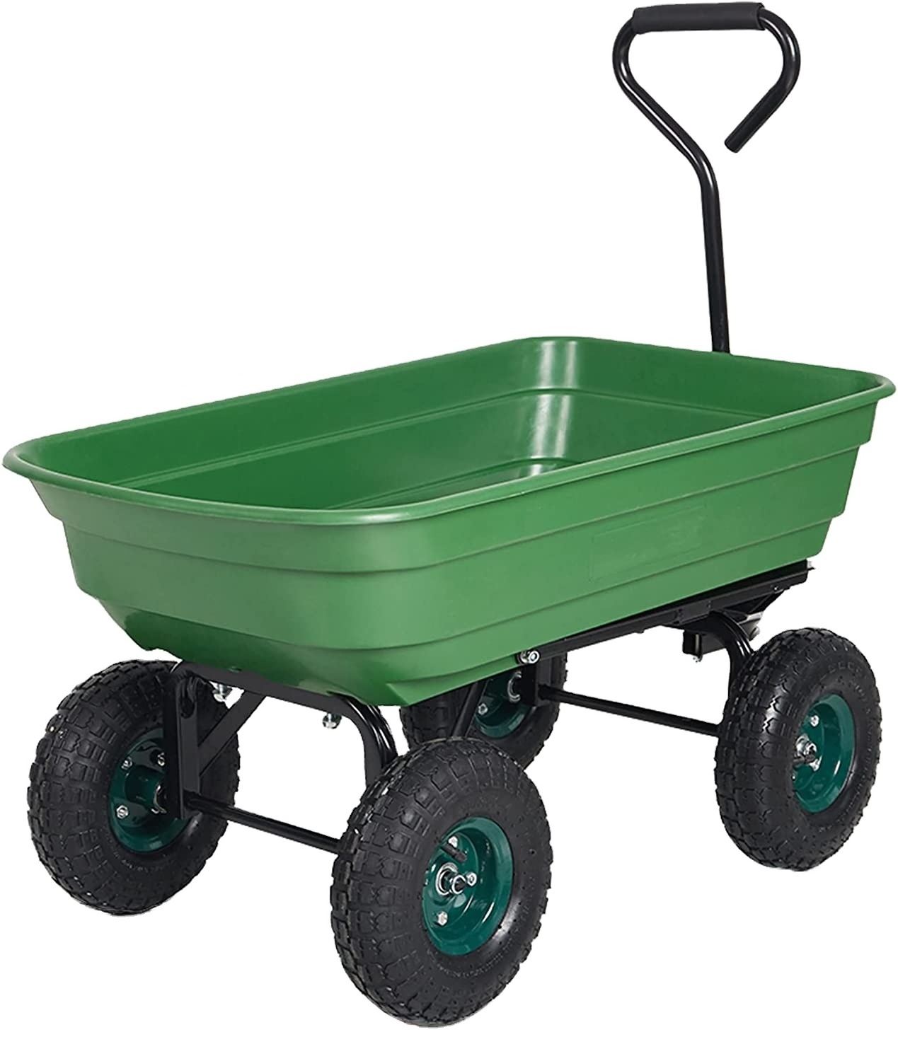 Four-Wheeler Color Tray Garden Wheelbarrow Tipper Cart  heavy duty tool cart TC2145