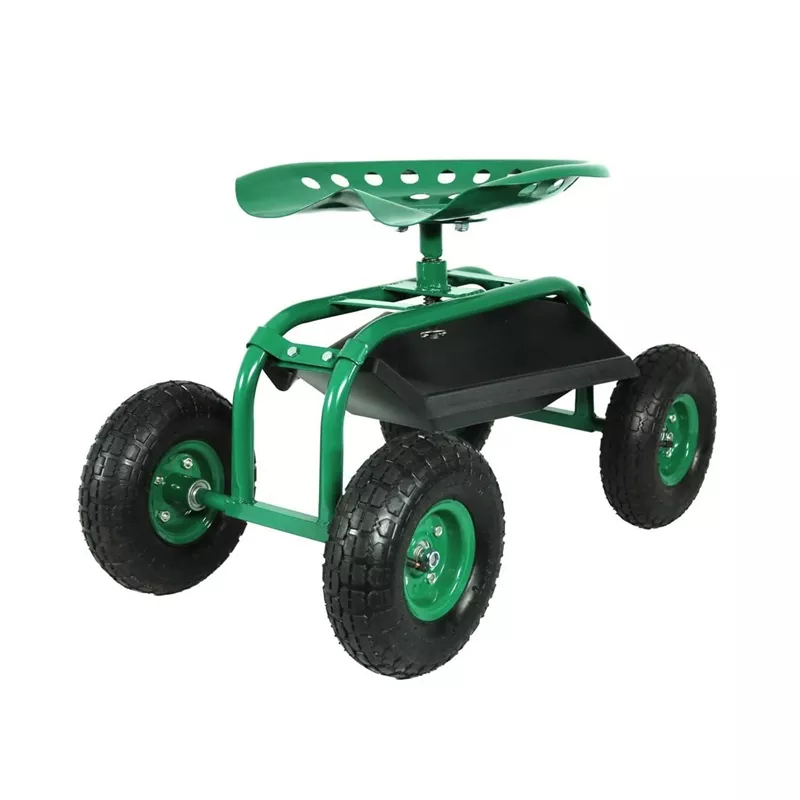 Cheap price rolling garden cart with work seat