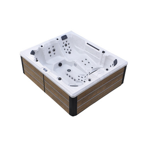 6-7 person stainless steel hot tub steps heater 3000W winter outdoor spas rounder outdoor hot tub