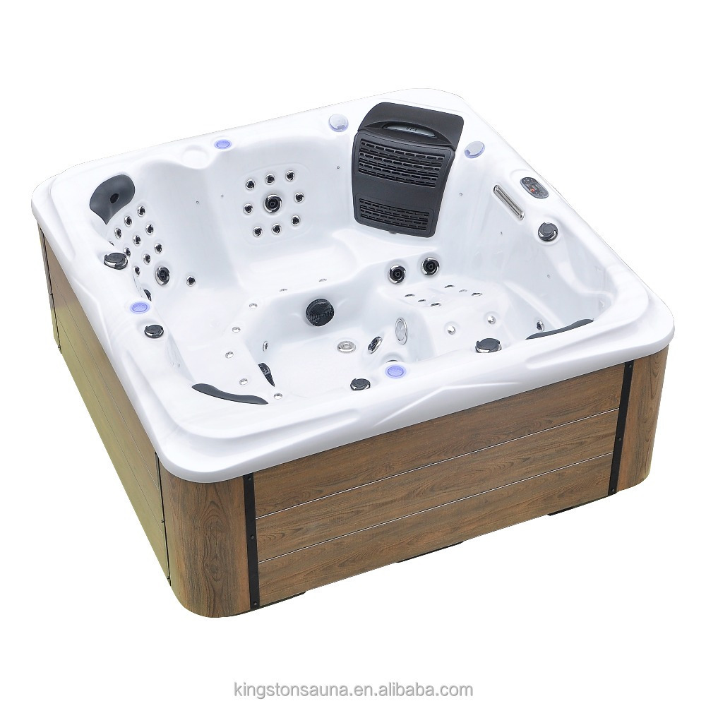 Custom 6 Person Acrylic Bathtub / Whirloopool LED on the bottom outdoor Massage hot tub Spa (KTG-JCS-08)