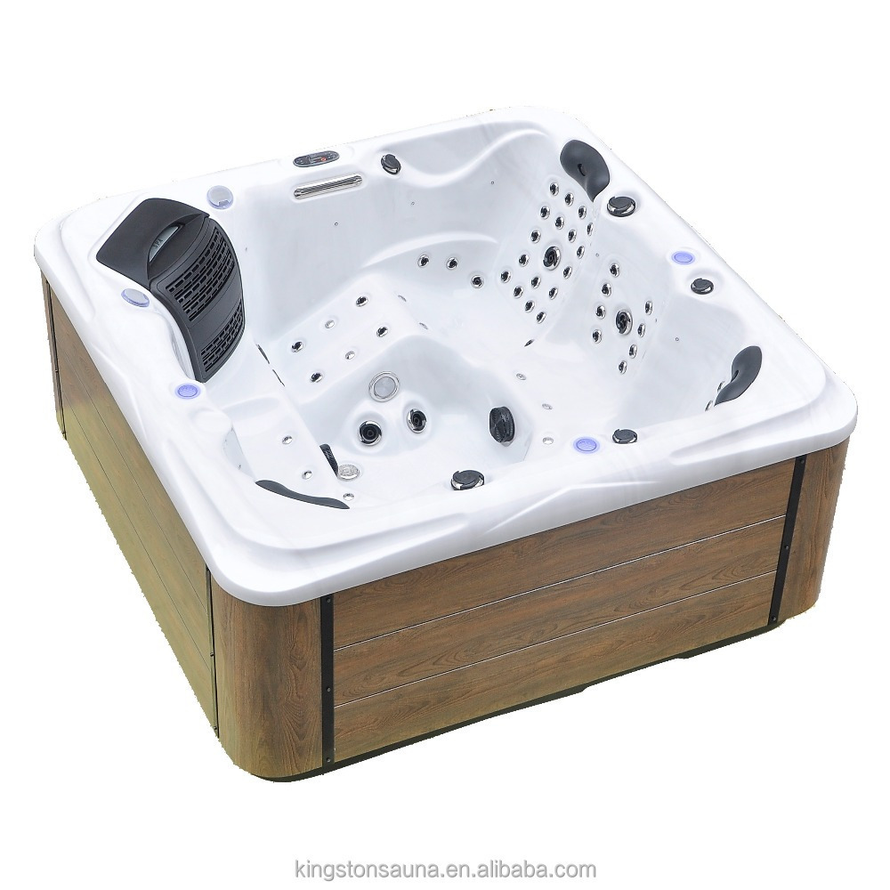 Custom 6 Person Acrylic Bathtub / Whirloopool LED on the bottom outdoor Massage hot tub Spa (KTG-JCS-08)