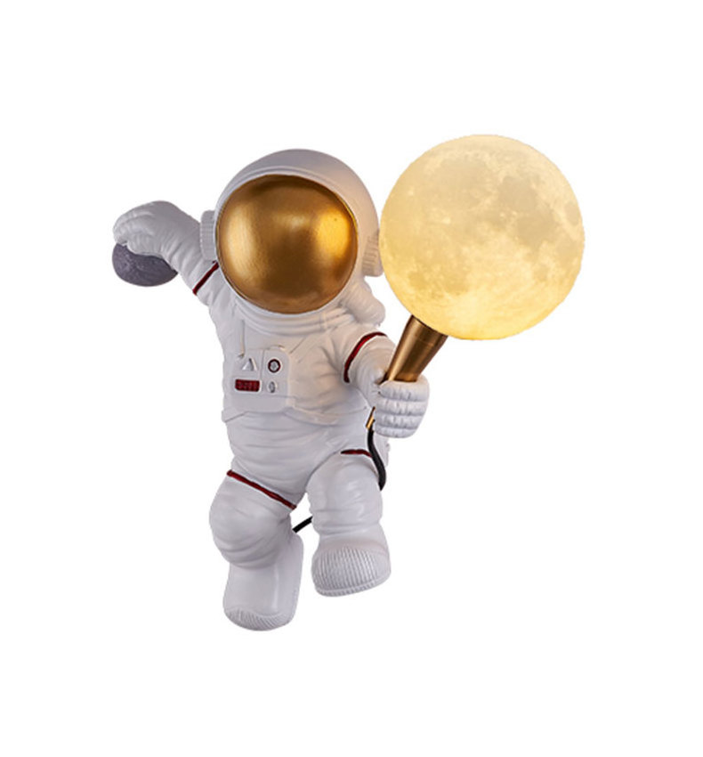 Modern simple astronaut wall light bedroom light fixtures warm soft nightstand lamps