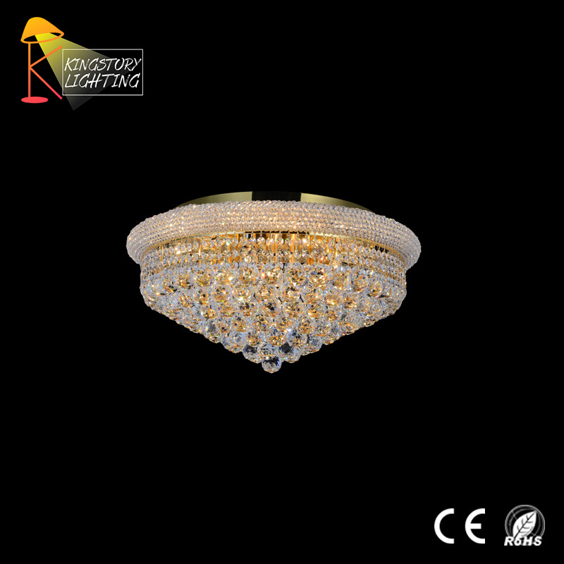 Brand New Technology CE Big Round Crystal Ceiling Lamp Fixture