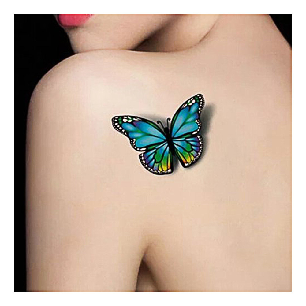 Custom Sexy Tattoo Sticker 3d Butterfly Waterproof Body Hand Face Tattoo Sticker  Lower Back Tattoo