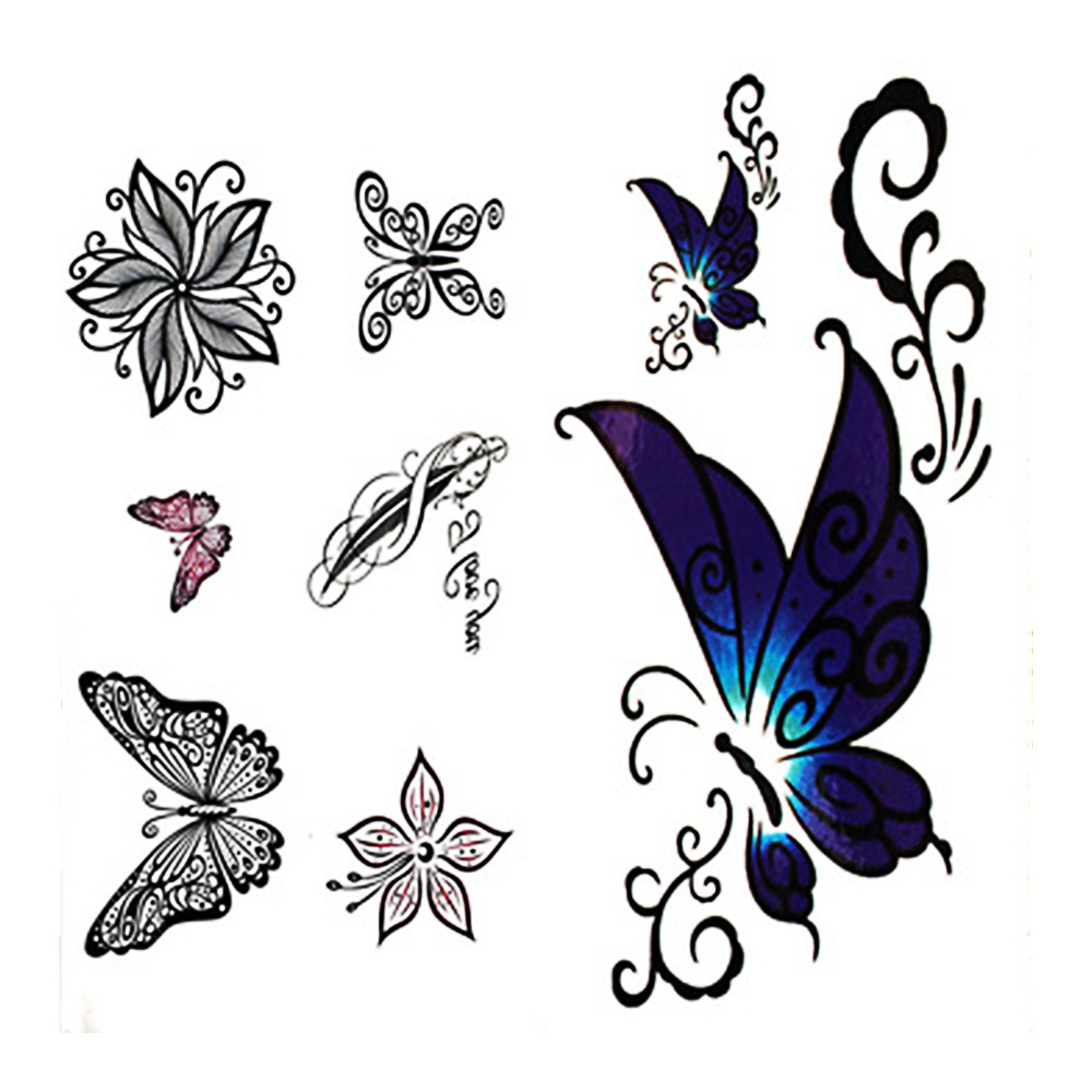 Custom Sexy Tattoo Sticker 3d Butterfly Waterproof Body Hand Face Tattoo Sticker  Lower Back Tattoo