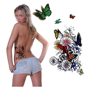 Custom Sexy Tattoo Sticker 3d Butterfly Waterproof Body Hand Face Tattoo Sticker  Lower Back Tattoo