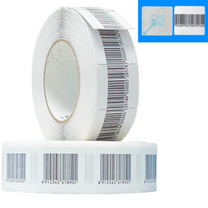 (1000pcs/roll) Barcode security system anti-theft tag RF 4*4cm Barcode Soft Sticker 8.2 MHz EAS Security Anti-theft Label