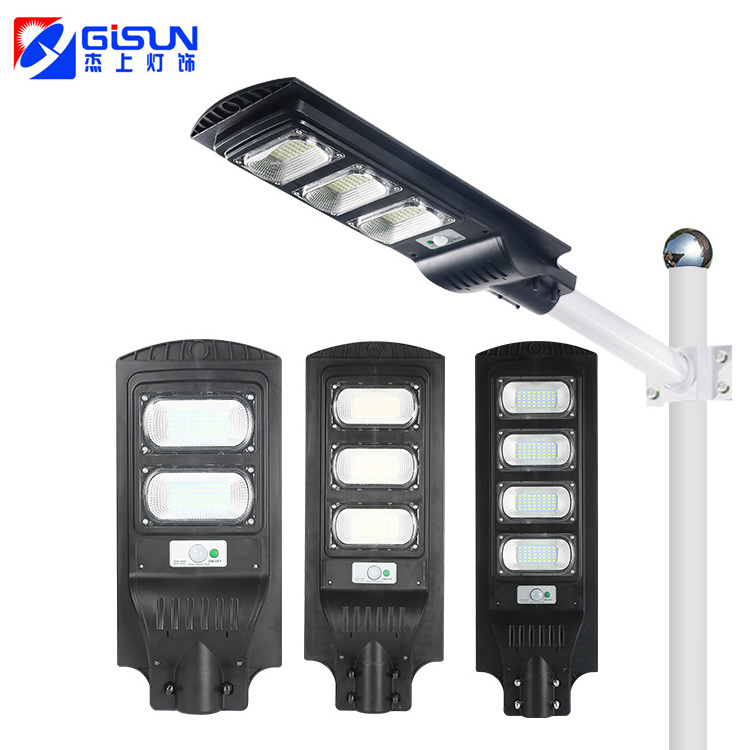 GISUN Fabricate Light Remote Control IP65 Waterproof 50W 100W 150W 200W Lamp Street Lights Led Solar