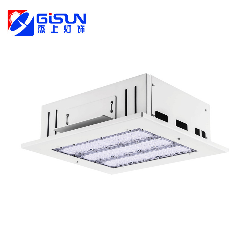 GISUN High Quality Driver Petrol Gas Station 50Watt 100Watt 150Watt 200Watt LED Ceiling Canopy Light