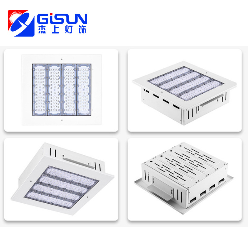 GISUN High Quality Driver Petrol Gas Station 50Watt 100Watt 150Watt 200Watt LED Ceiling Canopy Light