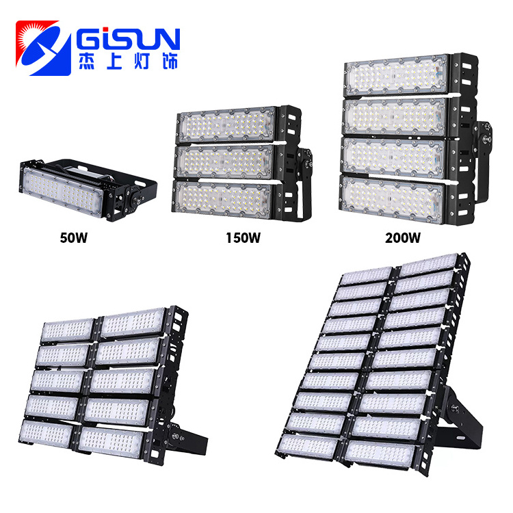 GISUN Slim Waterproof IP65 Outdoor Stadium Light 200w 300w 400w 500w 600w 1000w 1200w Led Flood Light