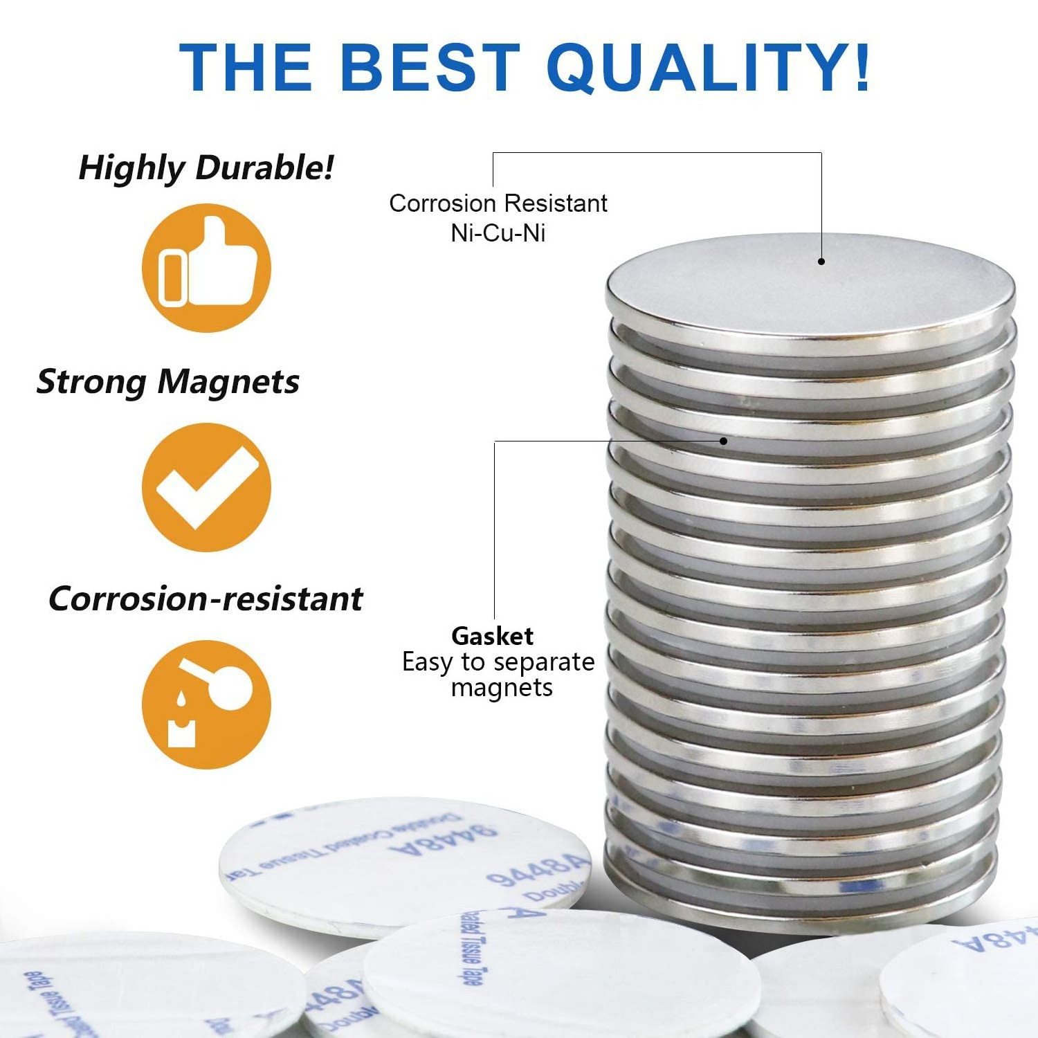 Manufacturer Magnetic Super Strong Round Disc N35 N52 Round Disc Neodymium Magnets Permanent Magnet