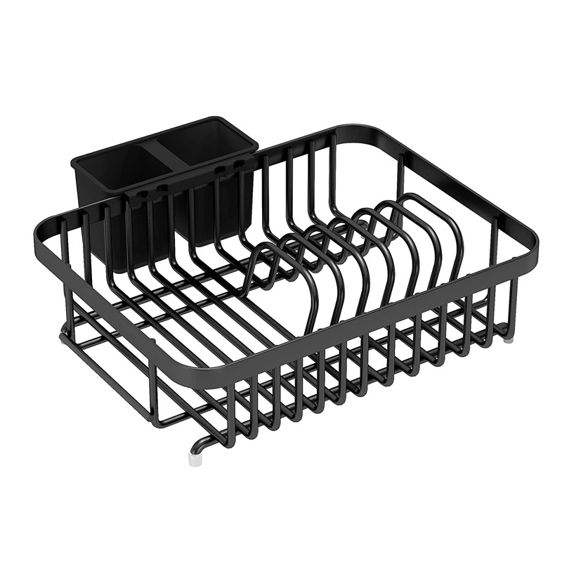 Metal Wire Utensil Drainer Basket Over Sink Kitchen Small Dish Drainer Drying Rack