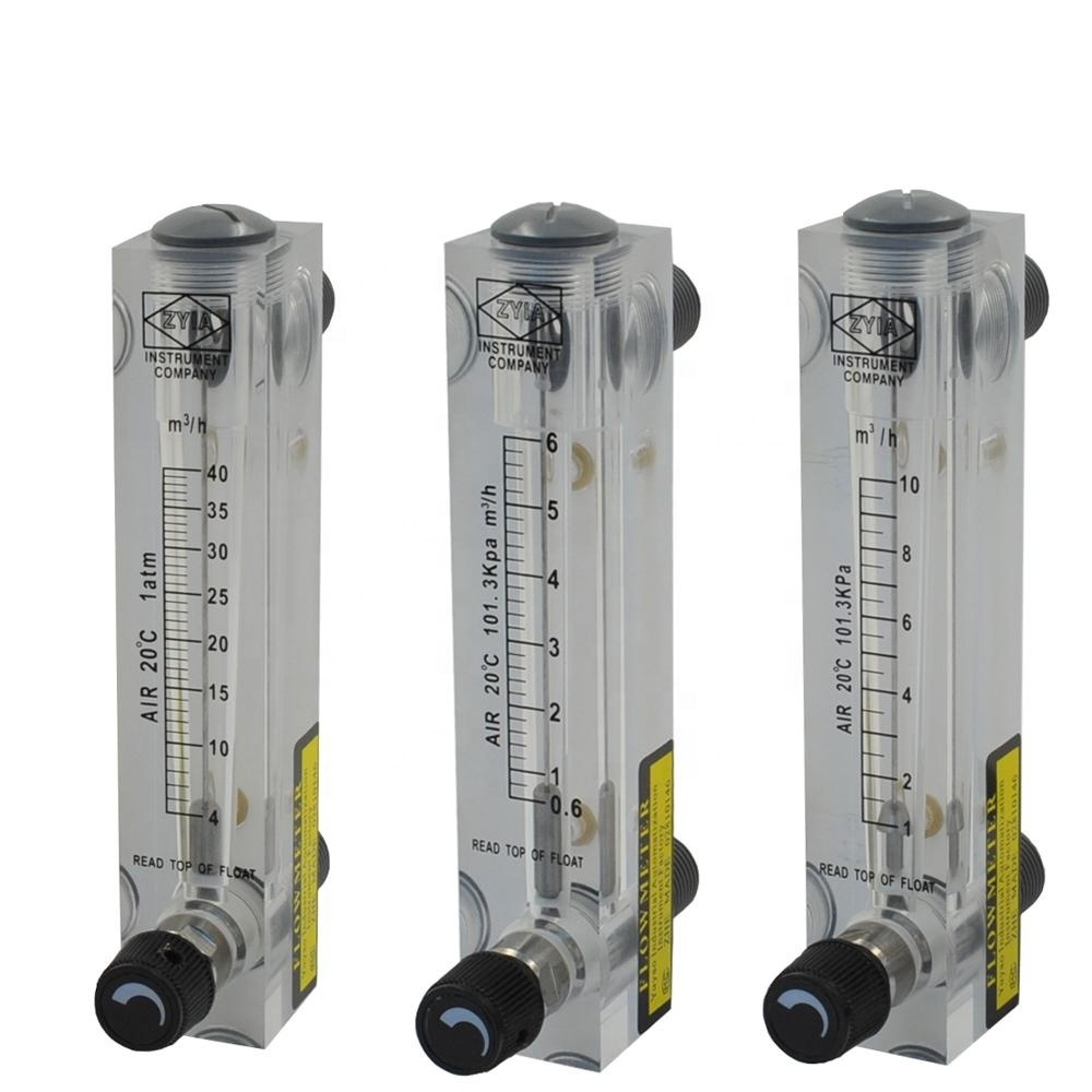 Adjustable panel mounted acrylic flowmeter gas flow meter control liquid rotameter