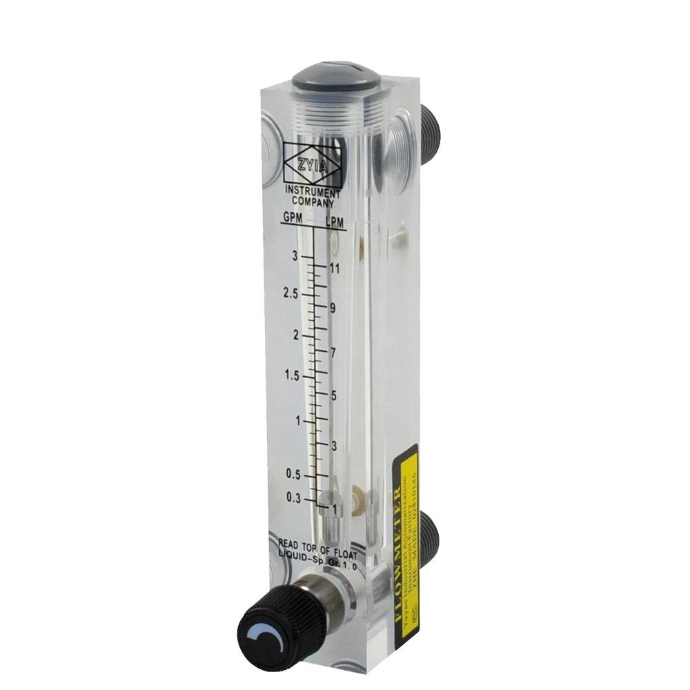 Adjustable panel mounted acrylic flowmeter gas flow meter control liquid rotameter