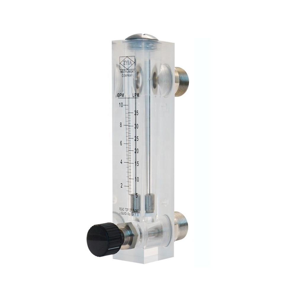 Adjustable panel mounted acrylic flowmeter gas flow meter control liquid rotameter