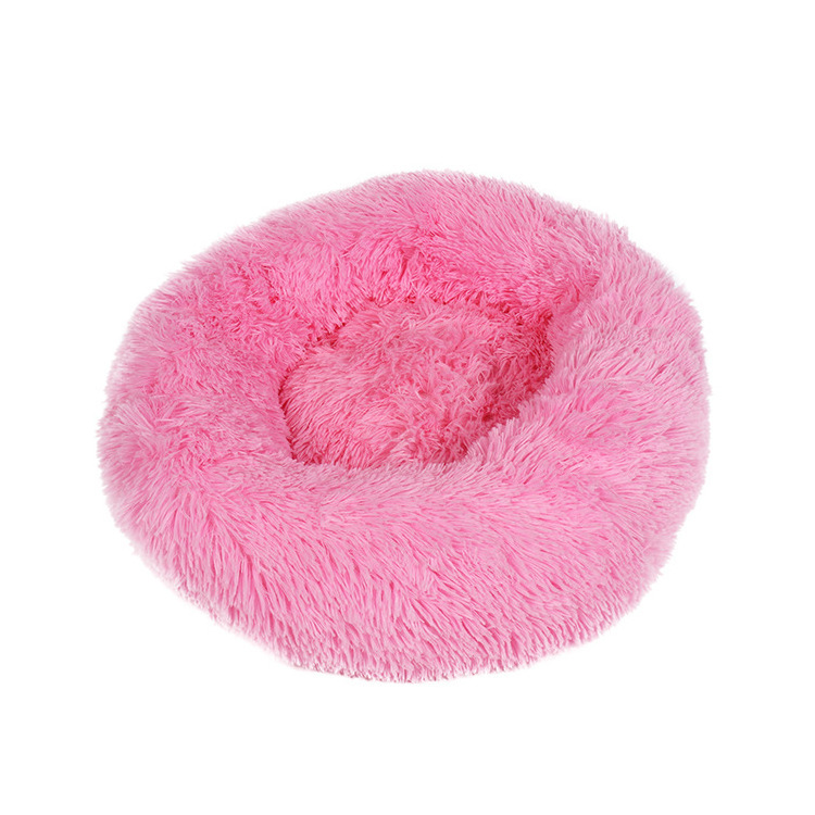 Kingtale  Round Donut Pet Bed Cute Custom Luxury Large Color Felt All Season Zipper Pet Tunnel Bed House Nest For Dog Cat