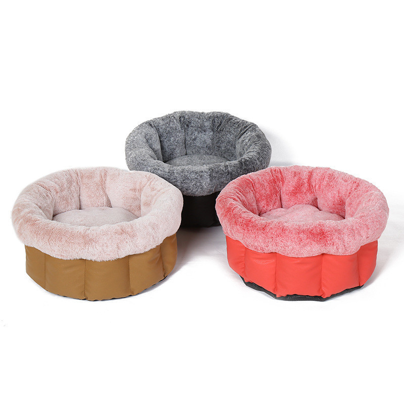 Kingtale Pet Supplier smooth plush pet bed removable cover keep warm Cat and Dog Bed for pets to get deep sleep