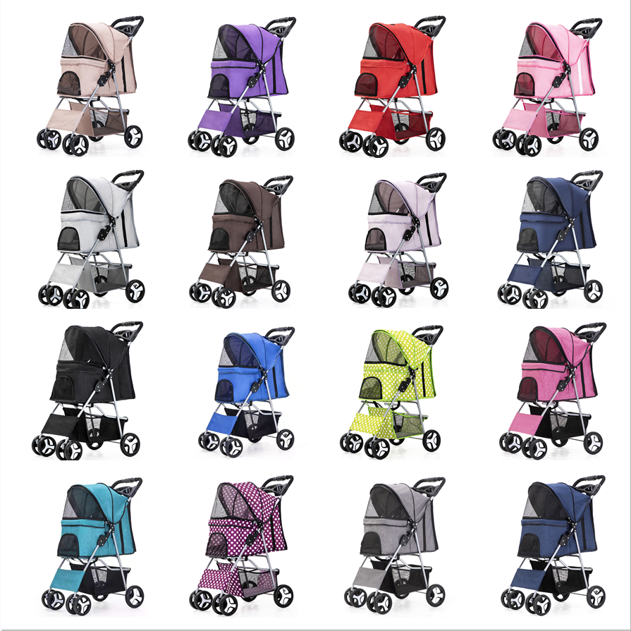 Kingtale 3-in-1 Foldable Pet Stroller Detachable Carrier Dog Cat Pet Stroller for pets