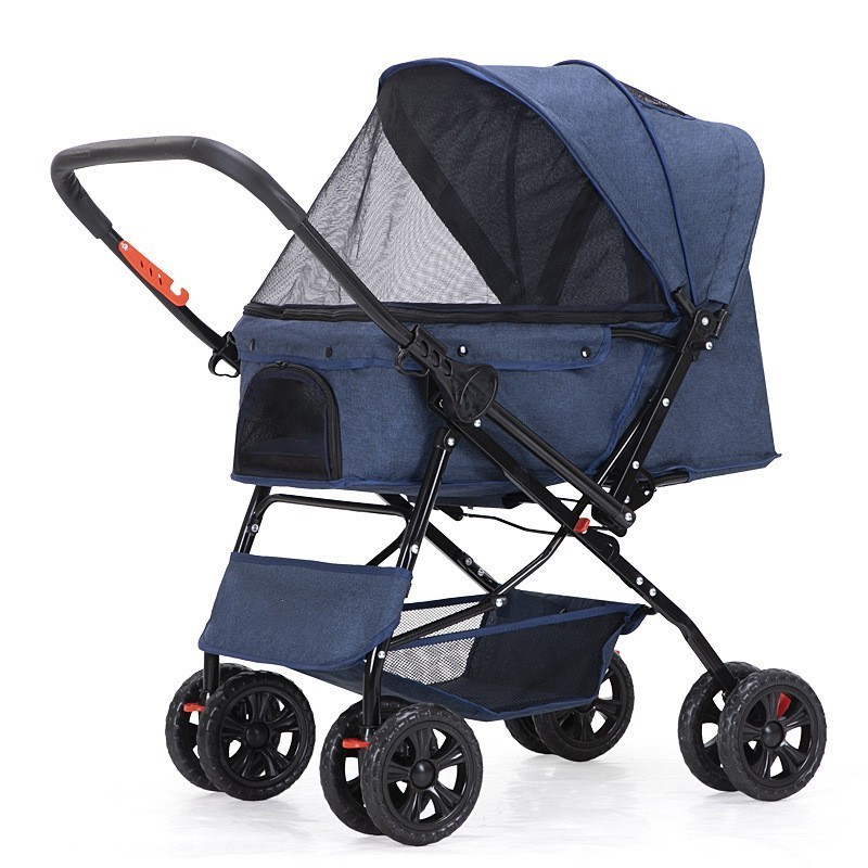 Kingtale Pet Products Stroller include 360 Degree Front Wheel Swivel Rear Wheel Breaks