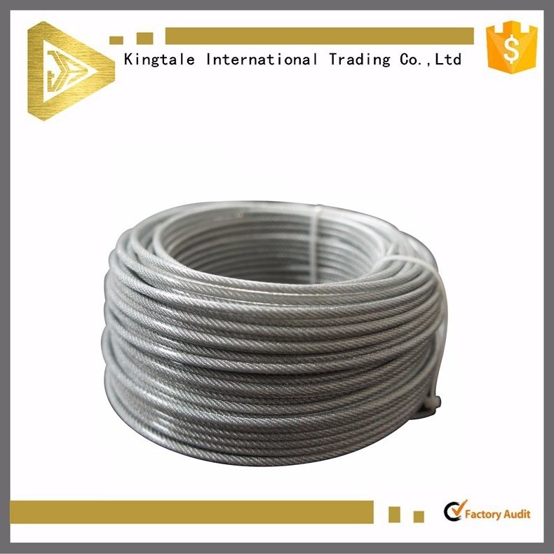 Kingtale Clear Nylon Coated Galvanized Steel Wire Rope Cable