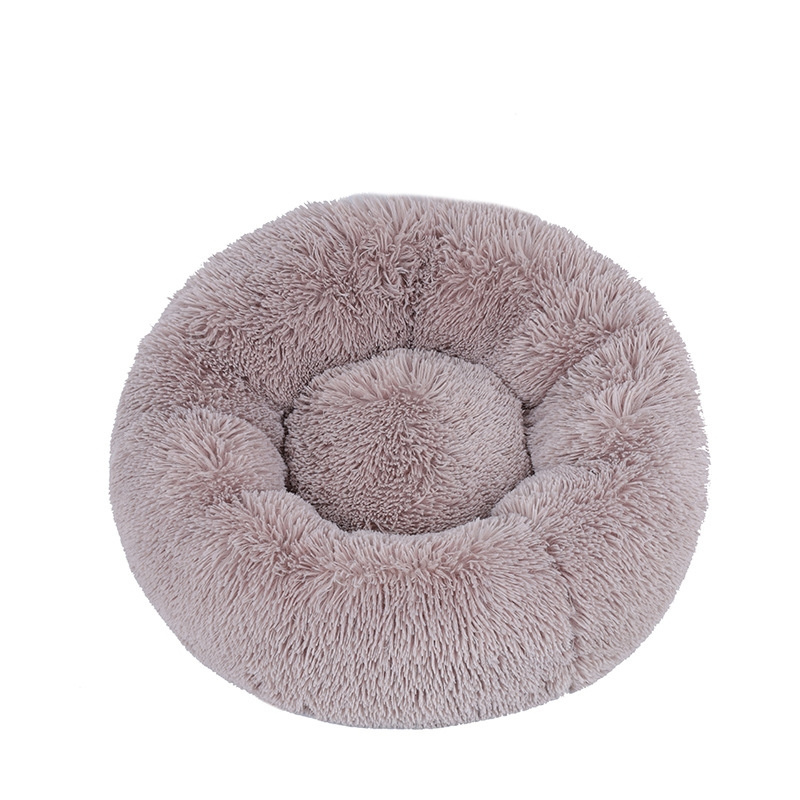 Kingtale  Round Donut Pet Bed Cute Custom Luxury Large Color Felt All Season Zipper Pet Tunnel Bed House Nest For Dog Cat