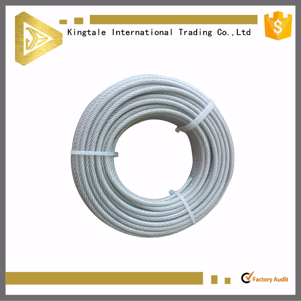 Kingtale Clear Nylon Coated Galvanized Steel Wire Rope Cable