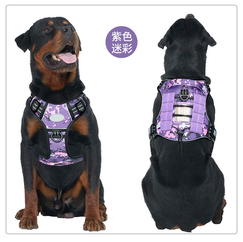 Kingtale Dog Harness for Small Medium Dogs No Pull Adjustable Pet Harness Reflective Working Training Easy Control Pet Vest