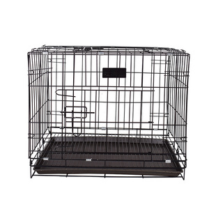 Kingtale Custom Pet Suppliers Dog Accessories Folding Metal Dog Crate Cage with Floor Protecting Roller