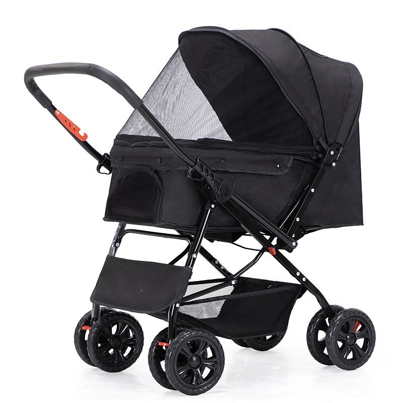 Kingtale Pet Products Stroller include 360 Degree Front Wheel Swivel Rear Wheel Breaks