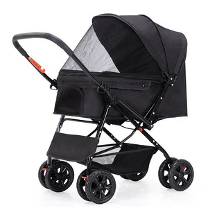 Kingtale Pet Products Stroller include 360 Degree Front Wheel Swivel Rear Wheel Breaks