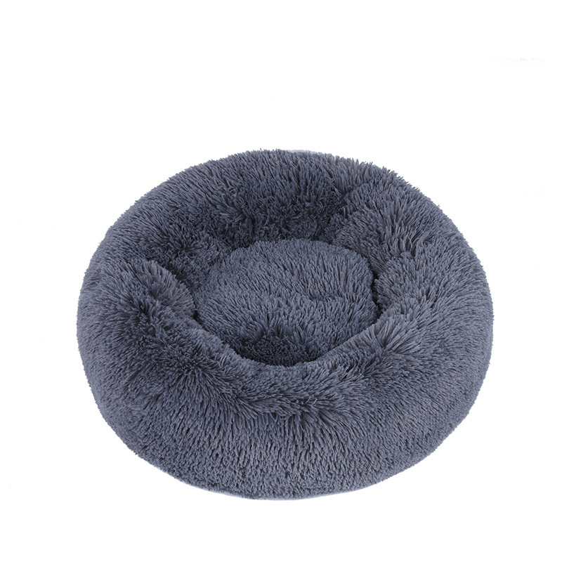 Kingtale  Round Donut Pet Bed Cute Custom Luxury Large Color Felt All Season Zipper Pet Tunnel Bed House Nest For Dog Cat