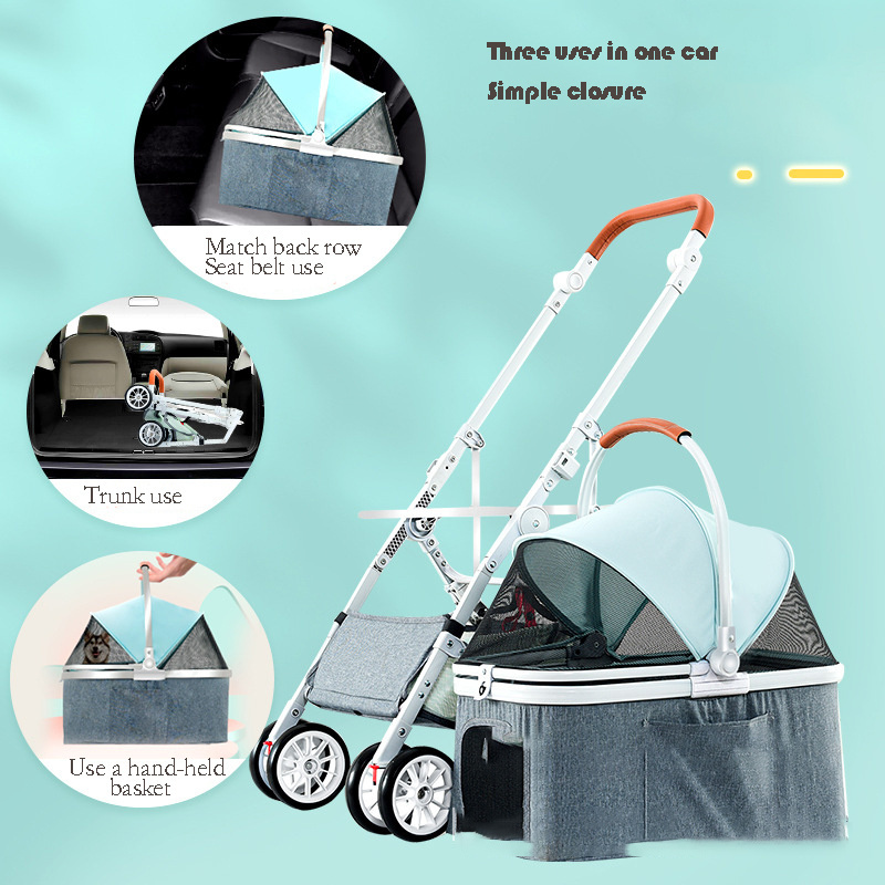 Kingtale pet 3-in-1 Multi-Purpose Pet Gear View 360 Stroller Converts to Carrier Dogs Cats stroller