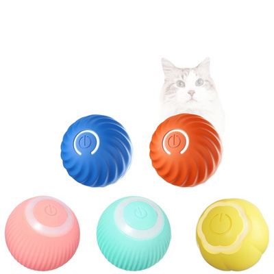 Kingtale Toy dog Automatic Rolling Smart Stay Modes USB Safe Soft Silicone Interactive Cat dog toy balls pet chew toys