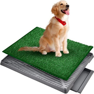 Kingtale Puppy Pee Potty Training Grass MatRemovable Pee Collection Tray Artificial Turf