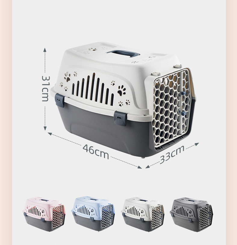 Kingtale Dog Kennel Pet Cages Plastic Kennel Pet House Rolling Plastic Dog Crate Solid Portable Perfect Travel 700 Series Outdoor CN;JIA