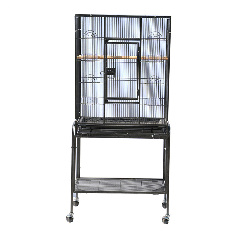 Kingtale 53 Inch Wrought Iron Large Bird Flight Cage with Rolling Stand bird cage