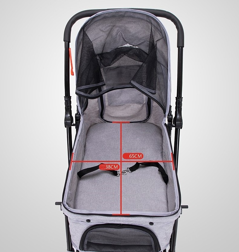 Kingtale Pet Products Stroller include 360 Degree Front Wheel Swivel Rear Wheel Breaks