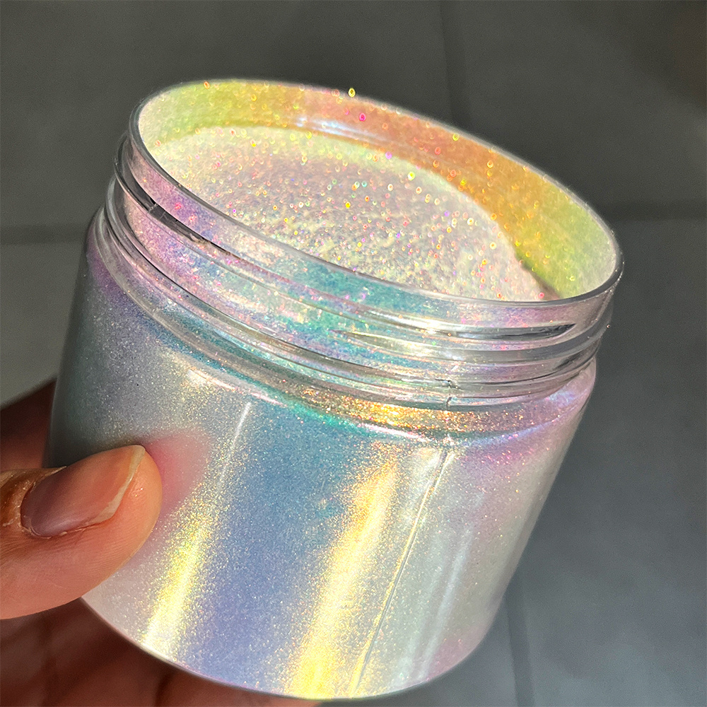 Cosmetic grade dazzling chameleon aurora pigment white iridescent eyeshadow aurora chameleon powder pigment