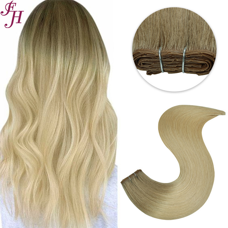 FH Injected Genius Weft with Invisible Hole Virgin Hair #NB Invisible PU Skin Hand Tied Weft Human Hair Extensions